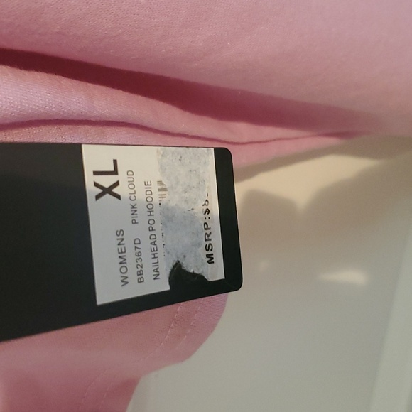 Bebe Sport Womens Nailhead PO Hoodie - Pink Cloud - Picture 4 of 5